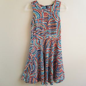 Papillion Print Fit & Flare Dress, Small